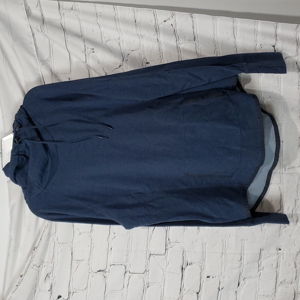 ATHLETA Sentry Heather Blue Hoodie Pullover - Picture 2 of 5
